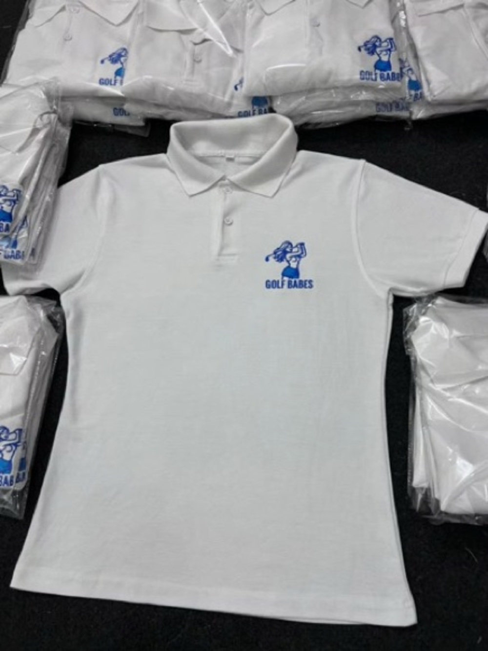 Women's White Polo Button-Down Shirt